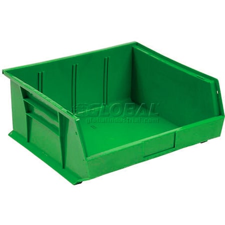 Plastic Stacking Bin 11 X 10-7/8 X 5, Green